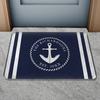 Anti-slip door mat, nautical compass sailboat rope anchor decorative floor mat, indoor and outdoor bathroom carpet
