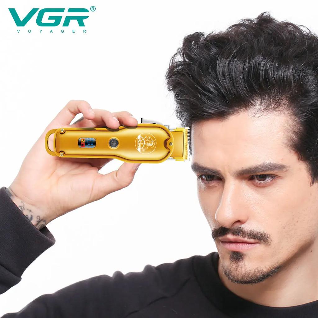 VGR V-650 Профессиональная машинка для стрижки волос Металлический корпус Литиевая батарея 2000 мАч Беспроводная машинка для стрижки волос для мужчин Триммер для бороды Парикмахерская Стрижка волос дома