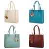 Chic And Stylish Candy Color Pu Leather Tote For Women With Floral Design