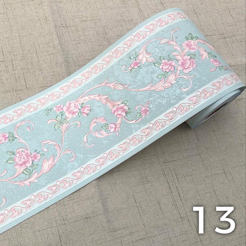 5M ПВХ самоклеящиеся наклейки на плинтус, цветочные наклейки на талию, водонепроницаемые 3D настенные бордюры для ванной комнаты, декор