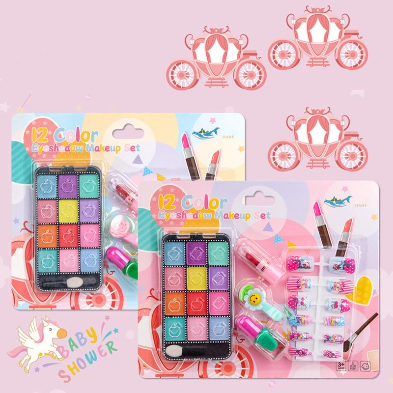 Набор игрушек для макияжа для девочек, набор игрушек для ухода за собой, имитация лака для ногтей, помады