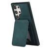 For Samsung Galaxy S25 Ultra Case Card Holder Kickstand Leather+TPU Phone Cover with Shoulder Strap