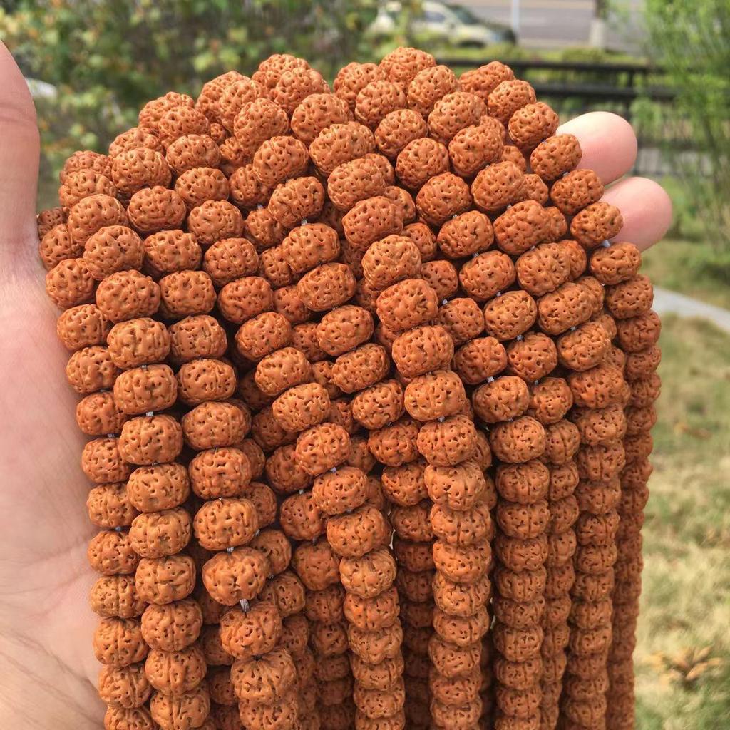 Indonesian Little King Kong Bodhi 108 Beads - Double Dragon Plum Blossom Prayer Beads