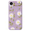 For iPhone 17 Air Case White Flowers Green Leaves Pattern Printing Straight Edge TPU Phone Back Cover