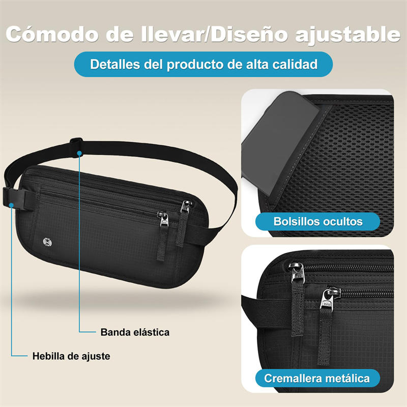 Сумка для паспорта и удостоверения личности, невидимая, водонепроницаемая, для мобильного телефона, поясная сумка с защитой от кражи, сумка для денег за границей, сумка для хранения