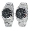 Seiko Watch Pair Watch Storage Box for Men and Black and Snd191psnd367pc Women, Silver, [Used]