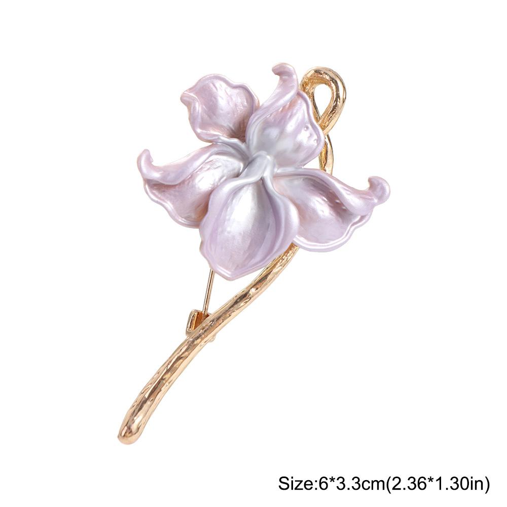 Zinc Zinc Alloy Shiny Flower Brooch Three-dimensional Fashion Jewelry Cute Oil Dripping Brooch Birthday Gift