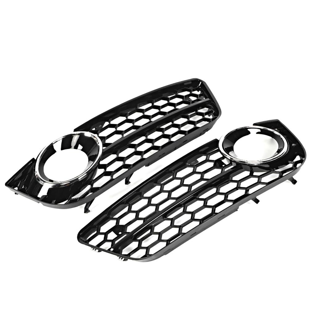 2Pcs Front Bumper Lower Fog Light Lamp Grilles Replacement Fit for A5 08‑11
