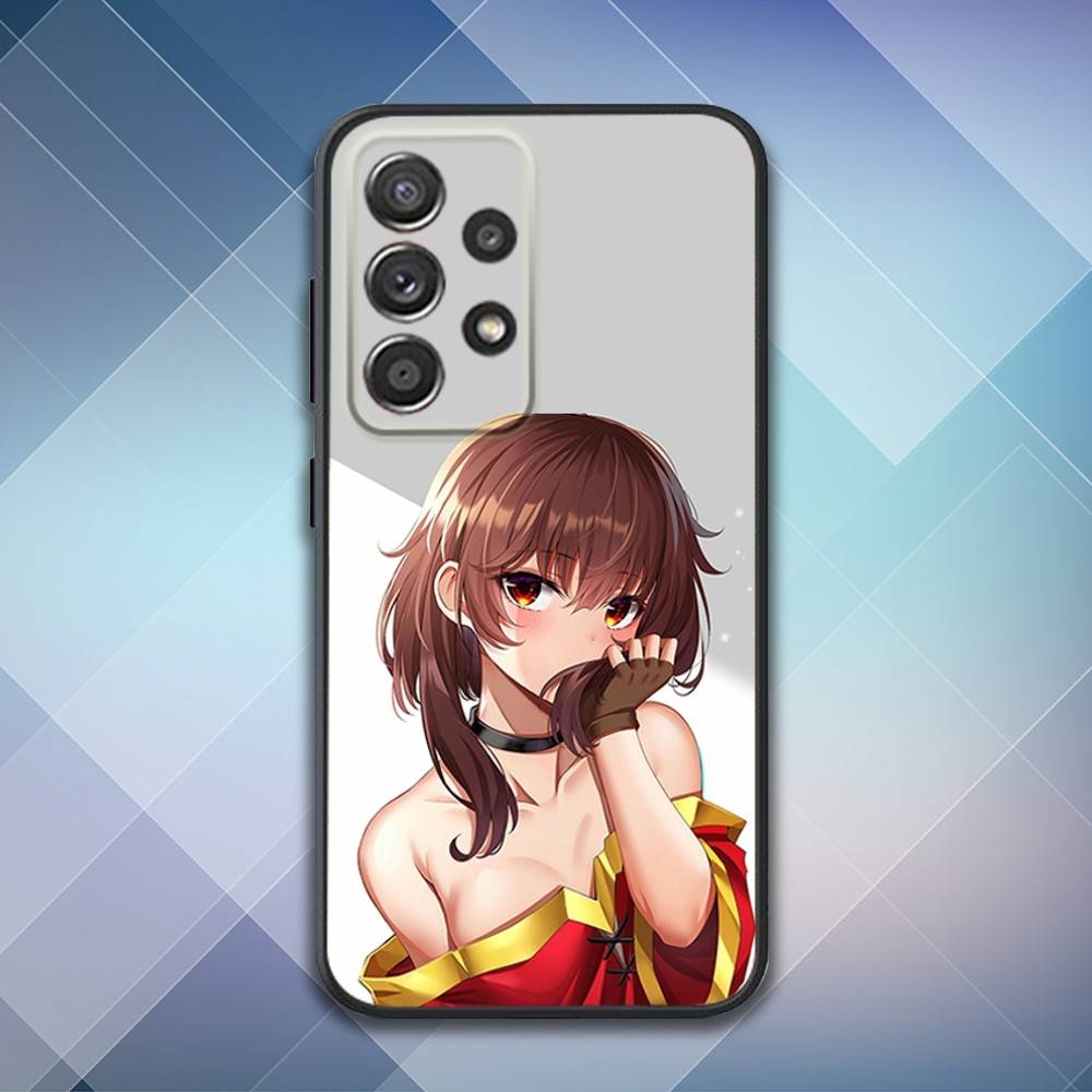 Чехол для телефона Megumin Anime K-KonoSuba Для Samsung S25, S24, S21, S22, S23, S30, Ultra, S20, Plus, Fe, Lite, Note, 10, 9, 5G Черный