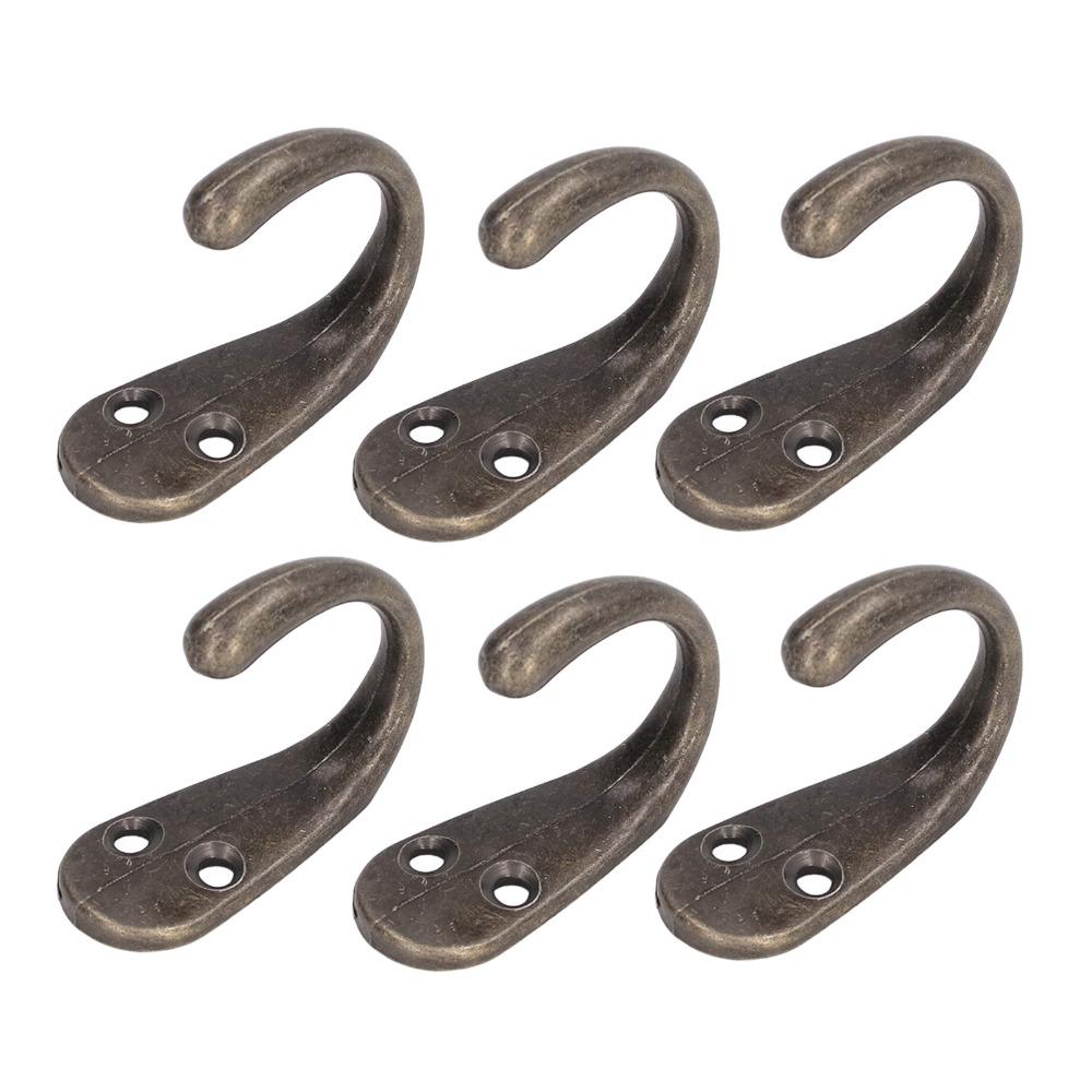 20pcs Bronze Vintage Wall Hooks Zinc Alloy Decorative Hanging Hooks Robe Hooks Wall Mounted