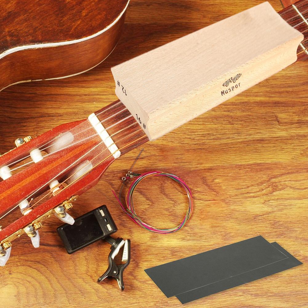 Блок для шлифовки гитары двойного назначения радиусные шлифовальные блоки инструменты гитарного мастера для гитарного грифа накладки ладов выравнивание ладов