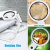 Desk Table Handhelds Illuminated Magnifying Glass Jewellery Loupe 8 LED Lights