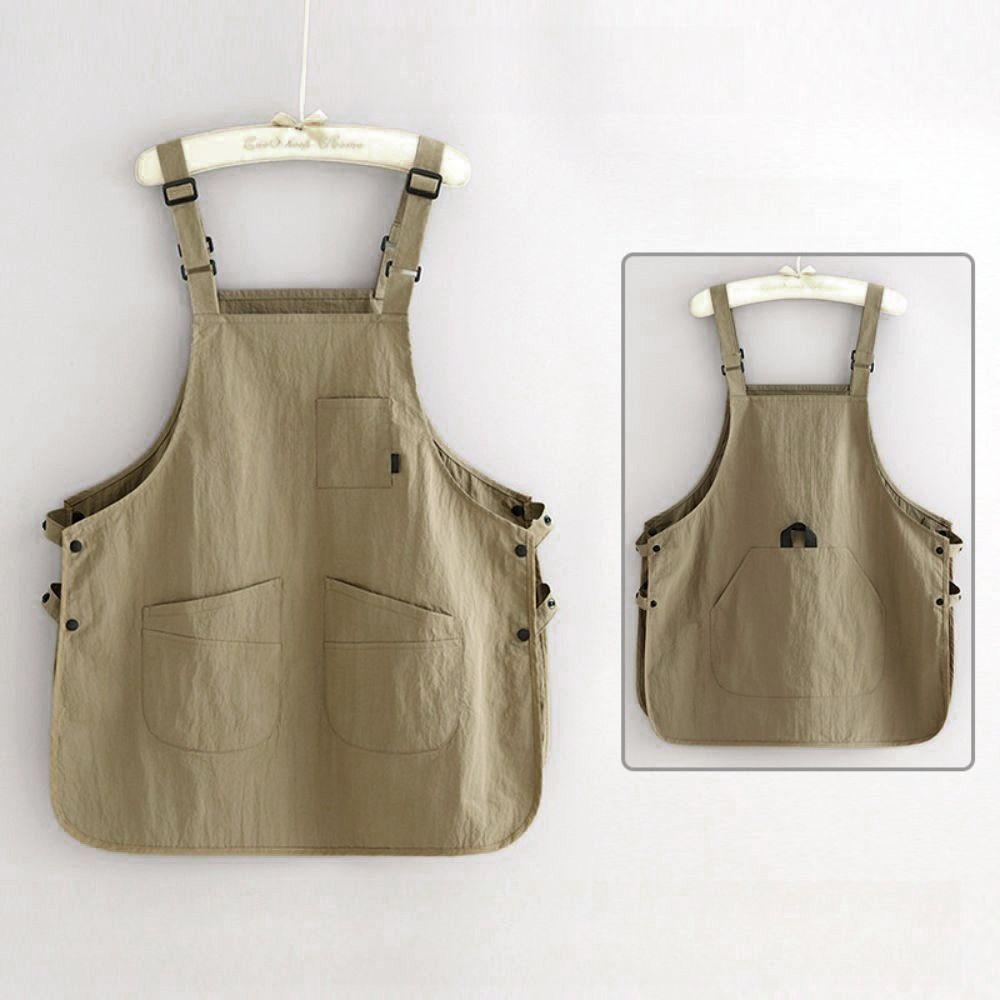 Japanese Style Painting Aprons Stain Resistant Working Overalls New Work Clothes for Cafe Barber
