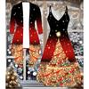 3D Рождественский Принтованный Набор Платье Пальто на День Святого Валентина, Эксцентричный Классический Тотем Модный Принт, подходит для Различных Сцен Модных Стилей