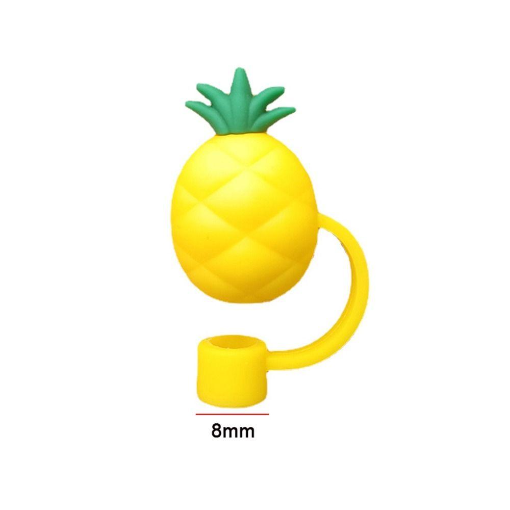 Cute Cartoon Silicone Drinkware Splash Proof Straw Topper Dust Cap Straw Cover Cup Accessories