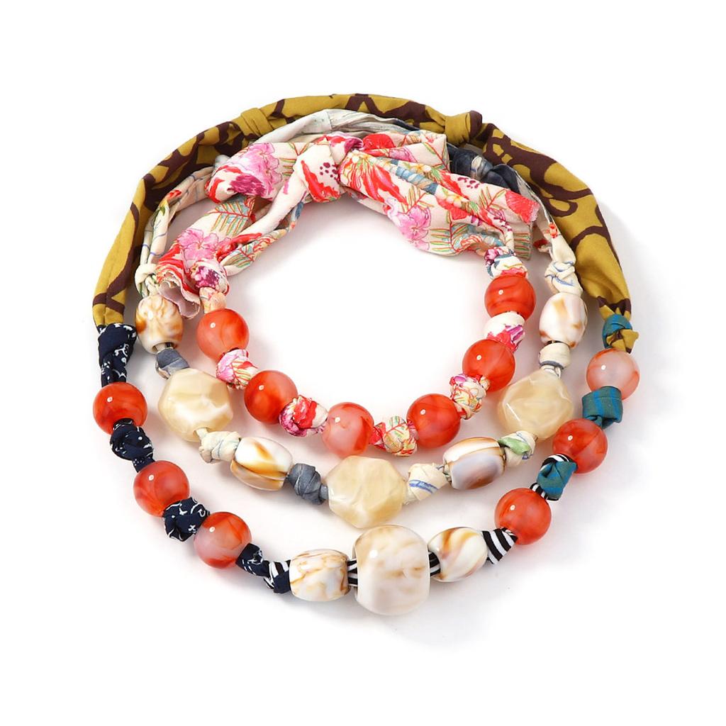 Европейские и американские тенденции личности, простые и модные, ткань ручной работы, многослойное геометрическое повседневное ожерелье с бисером