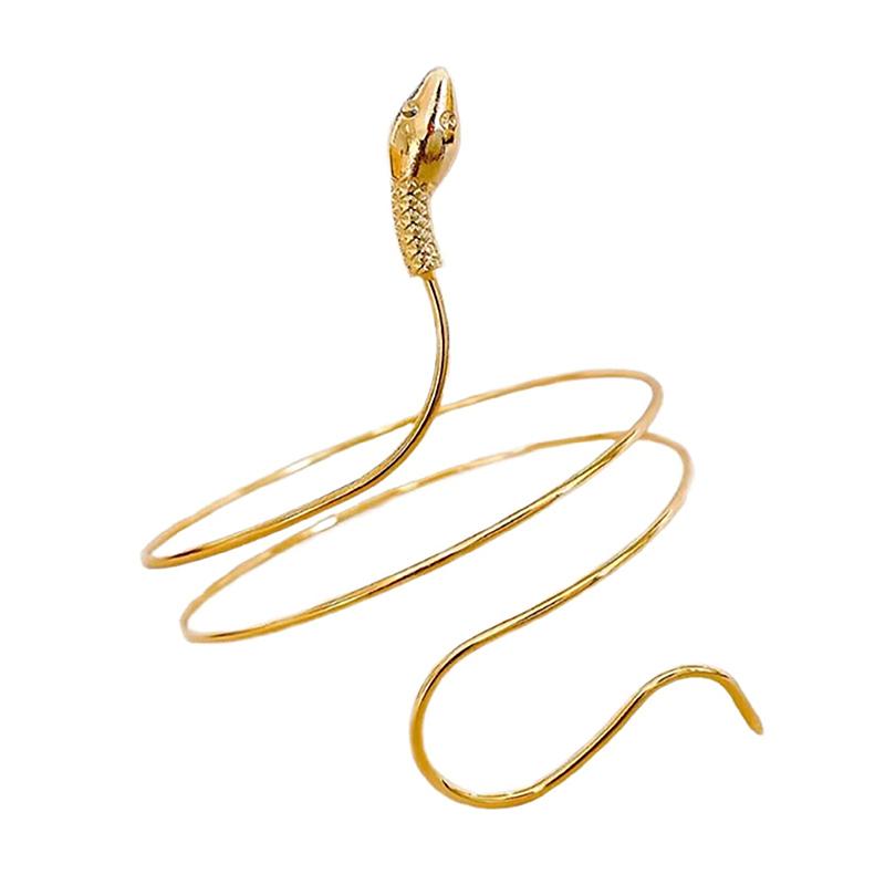 Панк спиральная змея манжета на руку браслет на руку женские украшения Египет спиральная змея манжета на руку браслет на руку