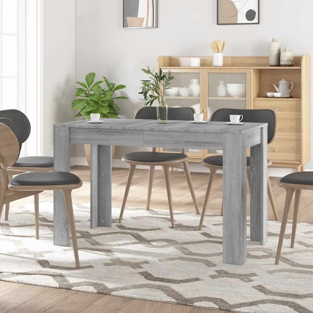 Dining Table Grey Sonoma 120 x 60 x 76 cm Engineered Wood