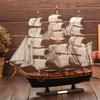 Sailing Ship Wooden Sailing Pirate Retro European Room Interior New Year White Model, Ship, Ship, Style, Style, Ship, Toy, Handmade, Craft,
