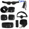 VaHppy SM BDSM Bondage Exquisite Sets 4colors Plush Leather Erotica Sex Toys for Couples Handcuffs Flirting