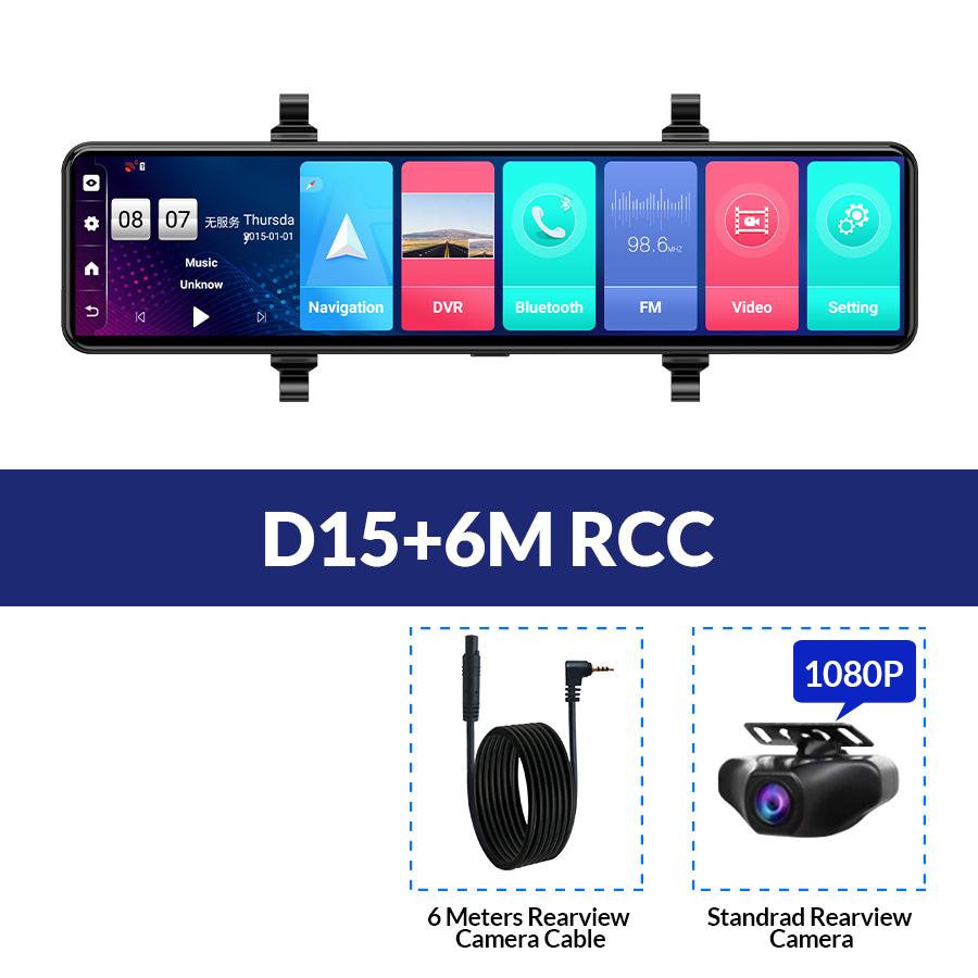 E-ACE 12-дюймовый автомобильный видеорегистратор с зеркалом заднего вида, 4G, Android 8.1, видеорегистратор, GPS-навигация, ADAS FHD 1080P, автовидео