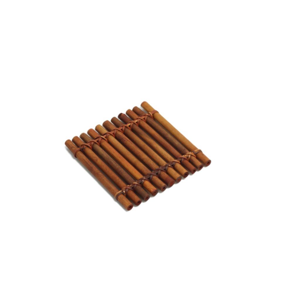 Sqaure Rectangle Bamboo Raft Coaster Bamboo Anti-slip Mat Multi-purpose Heat Insulation Pad Tea