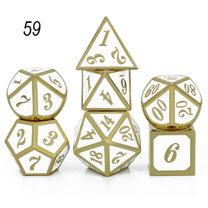 Набор из 7 предметов, набор металлических кубиков D&D, бархатный мешочек D20 D12 D10 D% D8 D6 D4, игральные кости DND, ролевые игры, настольные игры, набор кубиков дадо, металлические игральные кости