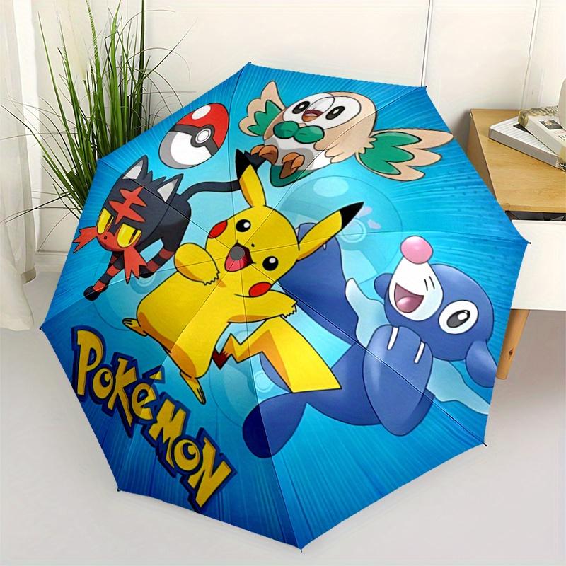 1pc Pokémon Pikachu & Friends Automatic Opening Folding Umbrella - Portable 3-Fold Design with 8 Ribs - Outdoor, for Fans, Travelers, Everyday Us
