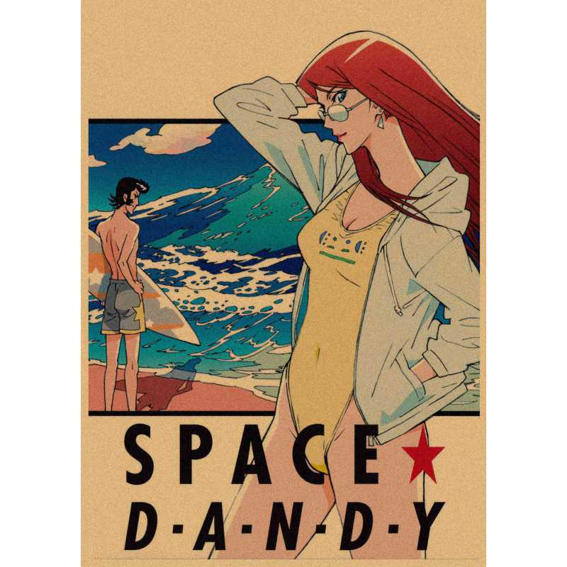 Ретро-постер аниме Space Dandy - Бесплатная доставка
