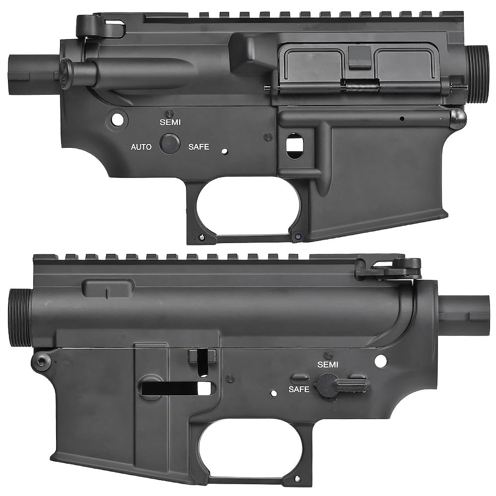 Ryohin Buhin Aluminum Frame for M4/M16 Series Electric Guns (Unmarked) & Exterior Parts Set (Metal Receiver Upper/Lower)