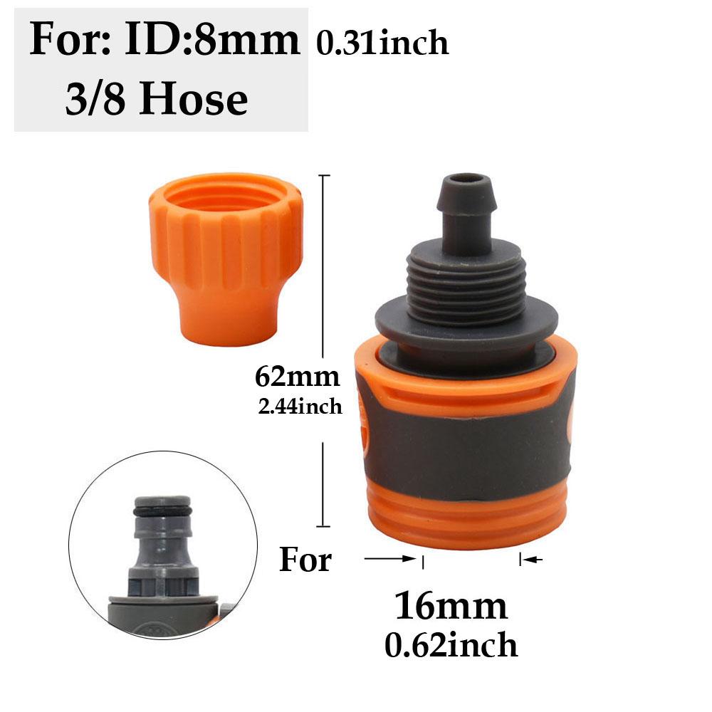 1/2'' 3/4'' 1'' Быстроразъемный ниппель для шланга OD 16 мм 20 мм Фитинги для садового шланга Водонепроницаемые фитинги Ремонт труб Адаптер для поливочного пистолета