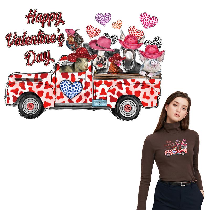 Наклейка на одежду С Днем Святого Валентина Футболка Parches Ropa Толстовки Diy Термонаклейка Наклейки Утюгом На Заплатки