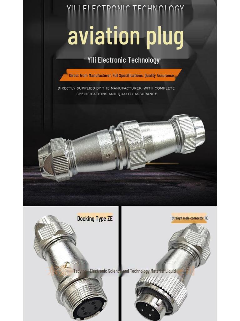 WF24 M24 Waterproof Aviation Plug & Flange Socket - Industrial Grade Connector