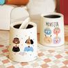 Creative Garbage Bin Cute Paper Basket with Lid Rubbish Bin  Toilet