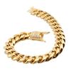 Fashion Men's Women's Bracelet Bangle Gold Color Chain Miami Curb Cuban Stainless Steel Hip Hop Unisex's Jewelry