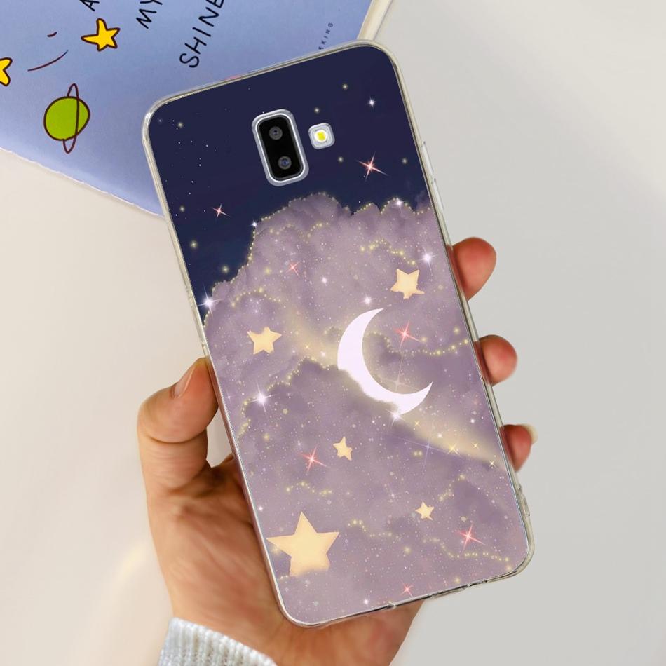 Чехол для Samsung Galaxy J6 Plus Samsung J6 2018 J 6 J6Plus J610F J600F Элегантная Печать Мягкий Силикон ТПУ Прозрачная Задняя Крышка Телефона