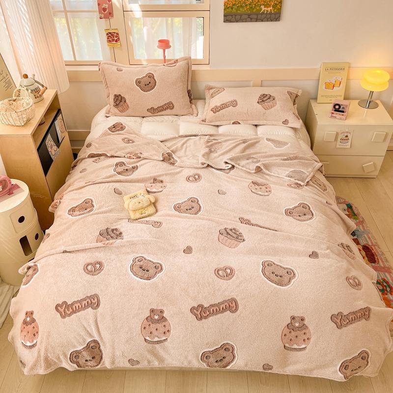 Мультяшное розовое клубничное фланелевое одеяло для детей и девочек, мягкое теплое легкое покрывало для дивана-кровати, путешествий, кемпинга, подарков