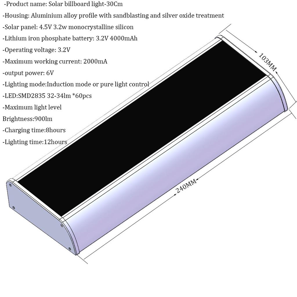 Солнечные рекламные щиты с датчиком, наружное автоматическое 4 режима освещения, солнечная светодиодная лампа до утра на улице для уличного настенного освещения