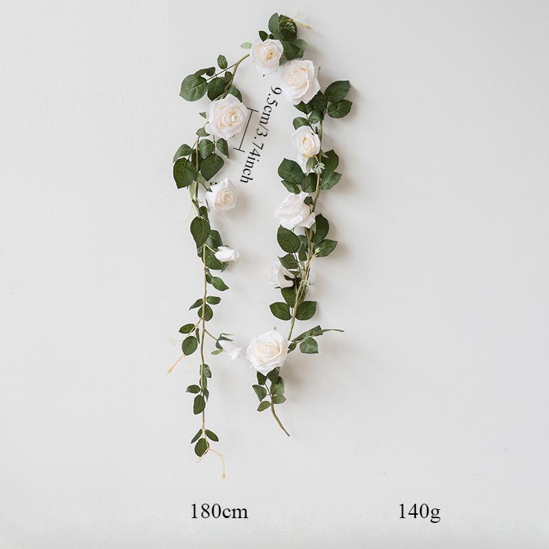 Искусственная розовая цветочная лоза 180 см, искусственная розовая гирлянда, шелковые цветы, свадебный декор, фон для вечеринки, арка, цветочная гирлянда для домашнего подвесного декора, 1 шт.