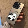 Heart-shaped panda case for iPhone 16/15/14, and Apple phone cases for 13/12/11 XR/XS Max, new color silver.