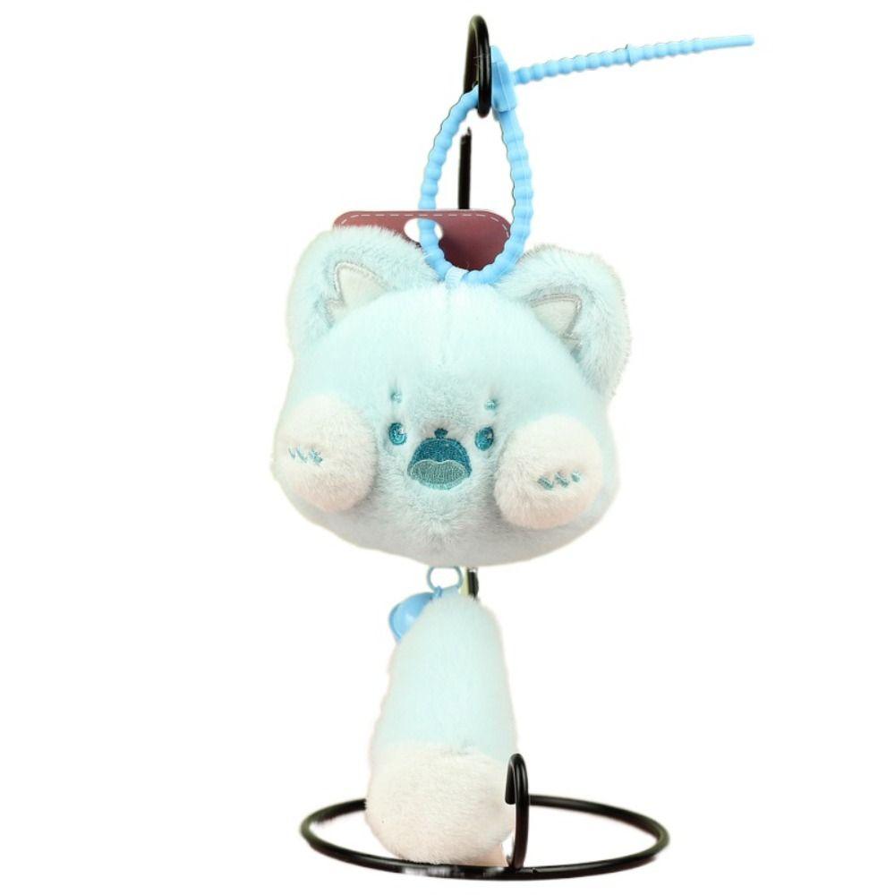 PP Cotton Cat Plush Keyring Long Tail Plush Cat Doll Pendant Plush Cat Keychain Bag Pendant