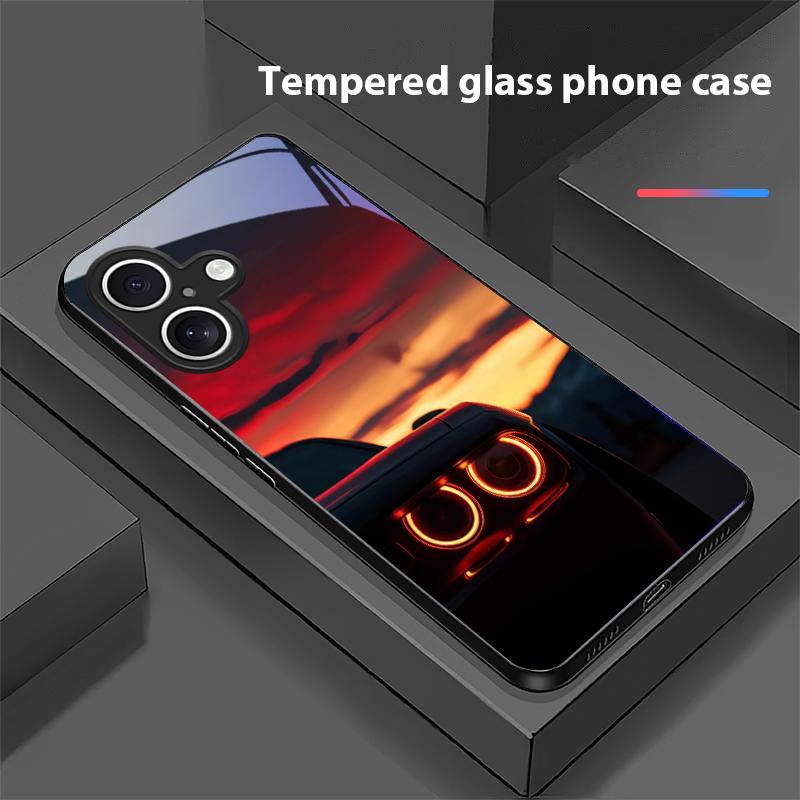 Черный Яблочный Камень Для Apple IPhone 16E 16 E 11 13 15 P Ro 14 Pro Max 12 Mini 7 8 Plus XR X XS Черный Чехол для телефона из закаленного стекла