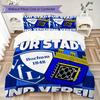 VfL Bochum 1848 Pattern Bedding uilt Set uilt Cover Pillowcase Home Decoration Birthday Gift (1 * duvet cover + 2 * pillowcase  without core)99