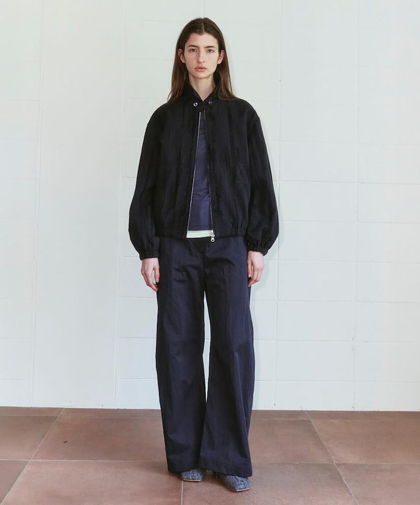 ANGGAE Jacquard Blouson Jacket Black