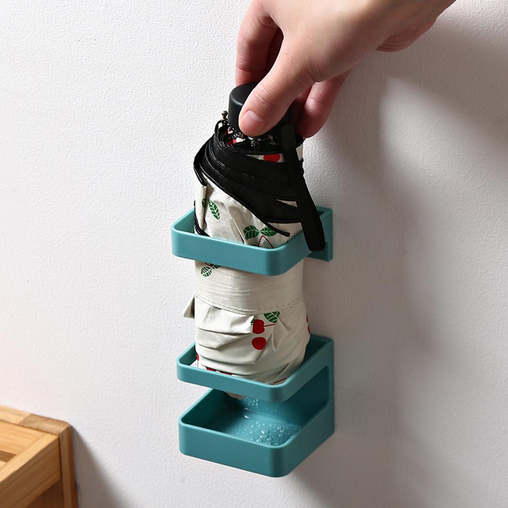 Настенный держатель для зонтов, стеллаж для хранения зонтов, без сверла, для домашнего использования A