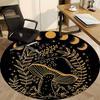 1pc Moon Phase Mushroom Phase Office Round Area Rug,  Mat Suitable For Office, Under Office Chairs Bedroom Living Room Home Decor, Room Deco