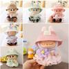 For 17cm Labubu Mini Doll Clothes Outfit Soft Knitted Sweater Suit Sitting Party JK Pleated Skirt Set Kawaii Bear Dress DIY Toy