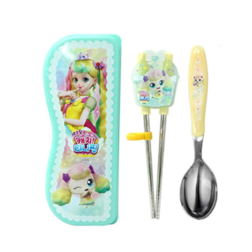 Catch! Teenieping Spoon & Both-Hand Training Chopsticks Case Set (9 Options)