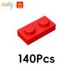 WANGE 2*1 Строительные блоки 140 шт. № 3023 Маленькие совместимые кирпичики 2-отверстия Низкие элементы Аксессуары MOC DIY Насыпью Детская игрушка