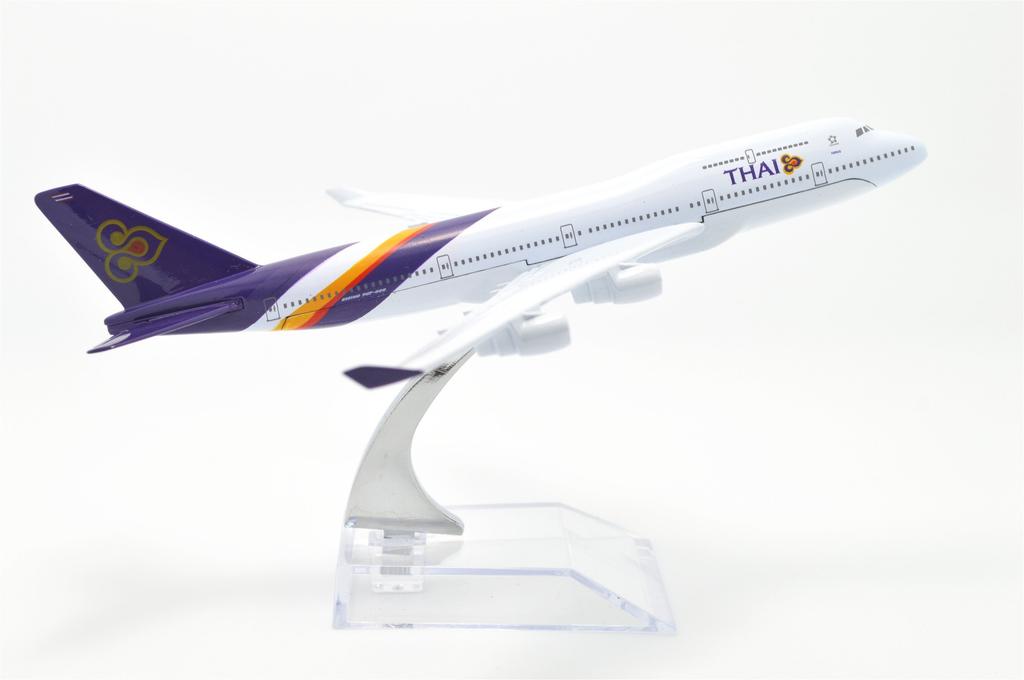 ДИНАСТИЯ ТАН 16 см Модель самолета Thai Airways B747 из сплава 1/400